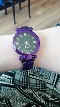 Relojes de moda de cielo estrellado con hebilla magnética, correa de malla, reloj de cuarzo de diamante, reloj de vestir para mujer, reloj femenino