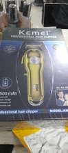 Kemei-Máquina eléctrica profesional sin cables para cortar el cabello, con carcasa metálica dorada o plateado, pantalla LCD, modelo 1986, inalámbrica