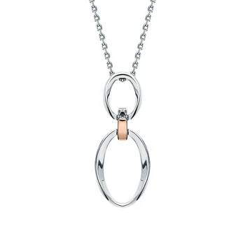 

Silver necklace with diamonds sunlight sample 925