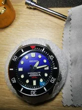 Esfera de reloj azul de 28,5mm, accesorios para reloj 7S26 0020 SKX007, novedad