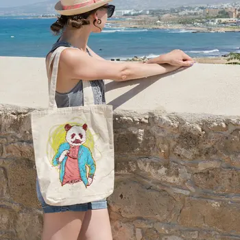 

Angemiel Bag Blue Blazer Cool Panda Shopping Beach Tote Bag
