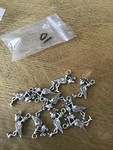 WYSIWYG 10pcs 23x18mm nuevo bebé cigüeña encanto de Metal cigüeña bebé pájaro encantos Vintage DIY accesorios para la fabricación de la joyería
