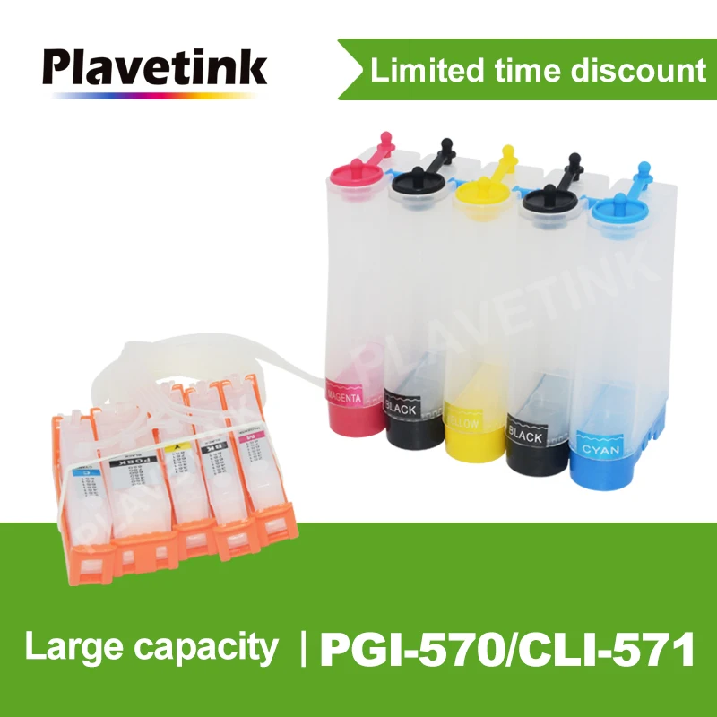 Система чернил Plavetink PGI 570 CLI 571 CISS для принтера Canon PIXMA MG5750 MG5751 MG5752-Silver MG5753 с чипом
