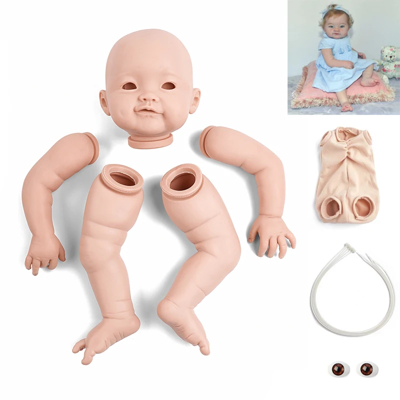 Rsg 20 polegadas diy popular kit boneca renascer bonito naomi rosto muito macio toque fresco cor unpainted inacabado peças de boneca em branco