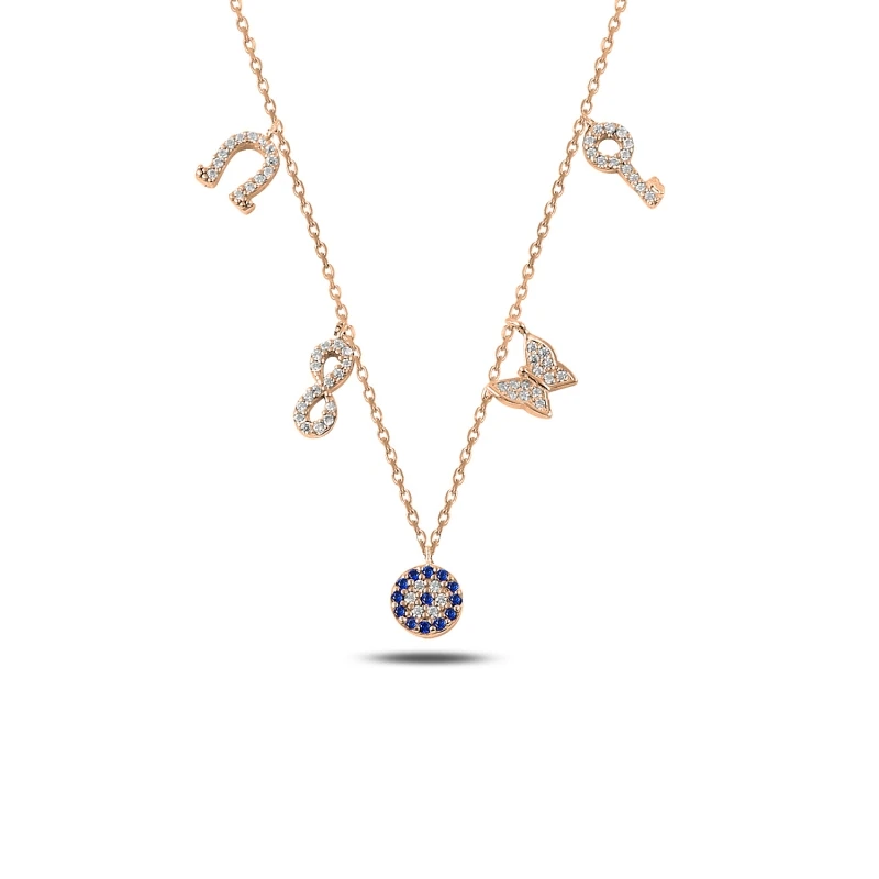 

Silver 925 Sterling Zircon Cubic Zirconia Dangle Necklace