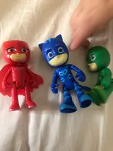 3 unids/set PJ máscaras de Anime de dibujos animados figura de acción de juguete muñecas superhéroe Catboy Owlette Gekko modelo juguetes de los niños regalo de cumpleaños