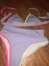 Female Swimsuit Bikini-Set Ribbed Two-Pieces High-Waist 4-Colors Print Women V2443 Lady