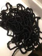 Alibaby-Extensión de cabello sintético para mujer, pelo trenzado negro de imitación de Loc, textura suave y Natural, de 14 a 28 pulgadas