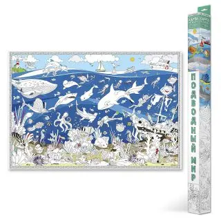 

Map for coloring "Underwater World" 101x69 cm geode 53323