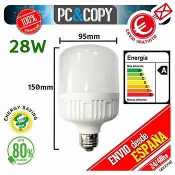 

LED bulb E27 28W white light 6500K low consumption high brightness Flat
