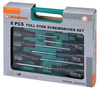

Set of screwdrivers 47072 Rod full Star, 8 pieces jonnesway art. D04pp08s