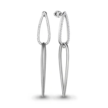 

Aquamarine studs with cubic zirconia, 925 sterling silver