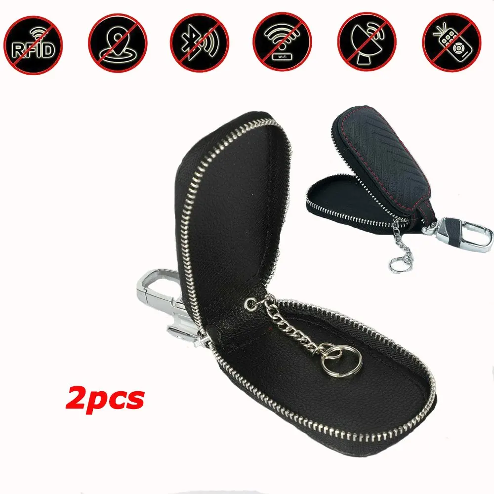 

2x Car Key Signal Blocker Case Faraday Cage Fob Bag Keyless RFID Blocking Pouch