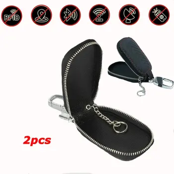 

2x Car Key Signal Blocker Case Faraday Cage Fob Bag Keyless RFID Blocking Pouch
