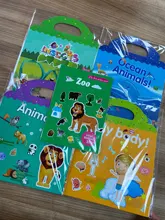 Pegatinas para niños, libros, escenas reutilizables, juego de rompecabezas, pegatinas de dibujos animados, Juguetes Educativos de aprendizaje para niños, regalo