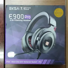 Gaming-Headset Wired Headphone Mic-Volume-Control Pc Gamer Xbox Surround-Sound Eksa E900