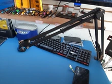Pinza de sobremesa ajustable, soporte de brazo de tijera para cámara web Logitech C922 C930E C930 C920 C615