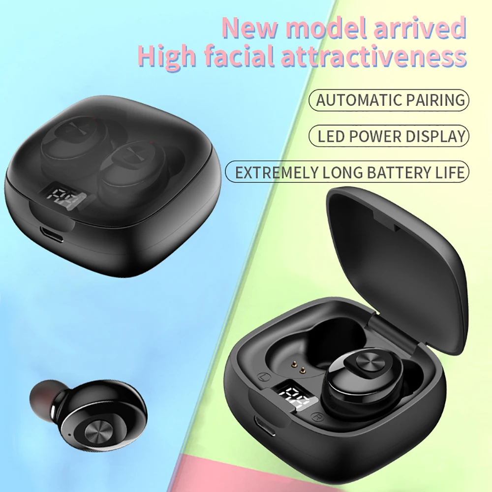 VITOG Sport Wireless Headphone IPX5 TWS Bluetooth 5 0 Earphone HiFi Stereo Gaming Headsets Wireless Earbuds LED Display with Mic