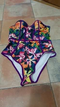 One-Piece Swimsuit Beachwear Print Ruffle Push-Up Female Summer Sexy New Women