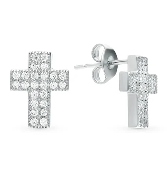 

Silver earrings with cubic zirconia sunlight sample 925