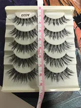 5 par/caja pestañas 3D fibra Artificial mucho pestañas duraderas las mujeres extensión y volumen de pestañas falsas