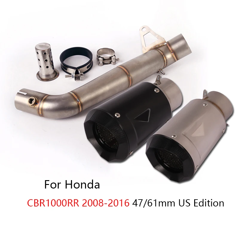 47 мм Версия США для Honda CBR1000RR 2008-2016 комплект выхлопной системы мотоциклетная
