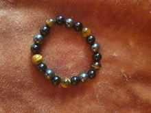 Magnético novedoso de ojo de tigre de hematita cuenta de piedra pulsera de pareja imán de cuidado de la salud de las mujeres de los hombres a la pérdida de peso de la joyería