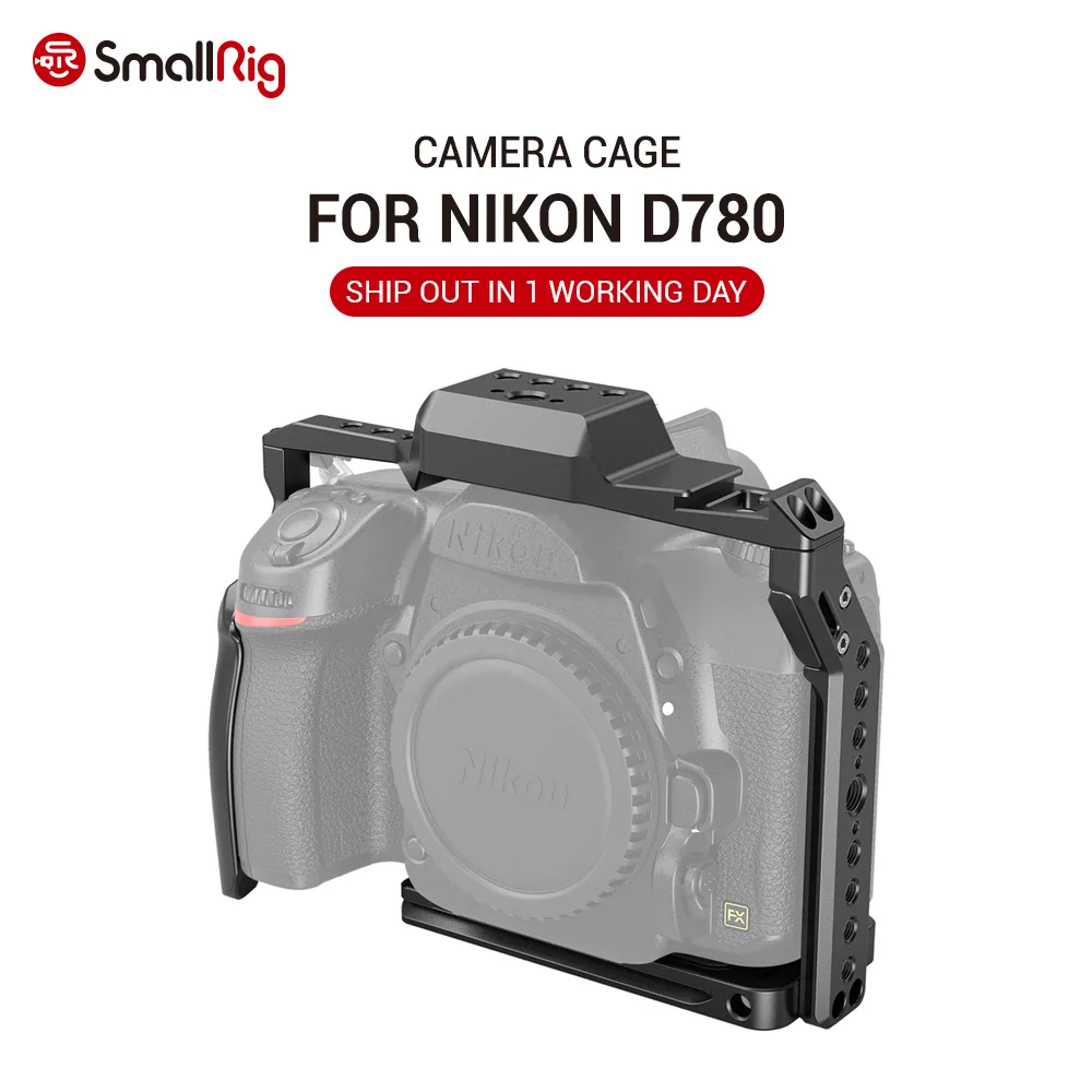 

SmallRig D780 Camera Cage for Nikon D780 Camera Feature with Arca Style Plate for Quick Release and detach 2833