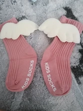 Calcetines de algodón hasta la rodilla para niñas pequeñas, de ala de Ángel, para verano y otoño