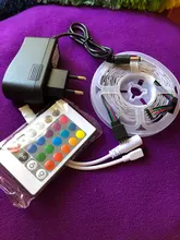 Diode Tape Ribbon Led-Strip-Light Room-Decoration Dc12v-Adapter-Set Rgb Leds Bluetooth Led