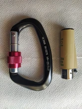 Mosquetón de escalada profesional 25KN, cierre de seguridad de aluminio de aviación en forma de D, equipo de Montañismo para escalar al aire libre