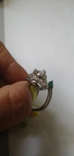 Anillo de boda de circón dorado con cabeza de leopardo para hombre y mujer, joyería abierta, moda al por mayor
