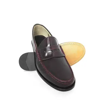 

Mocasin men's shoes with face mask Burgundy