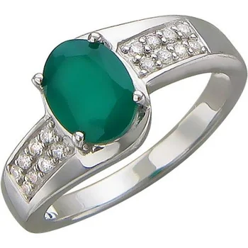 

Esthete ring with agate and cubic zirconia