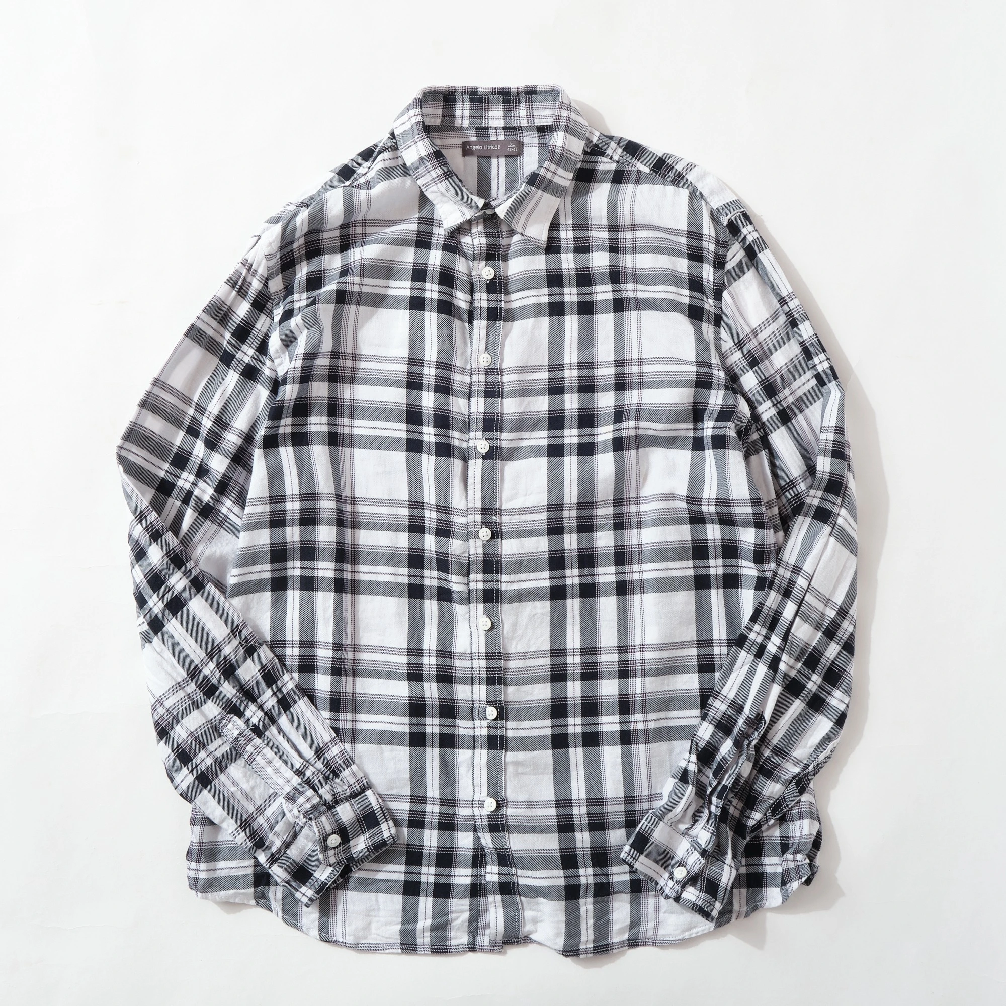 Camisa Vintage a cuadros Angelo Litrico| - AliExpress