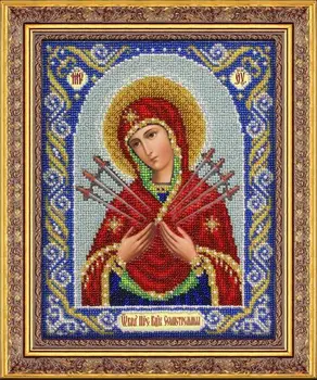 

B1026 set for embroidery with beads 'паутинка' 'Holy Virgin, 20*25 cm