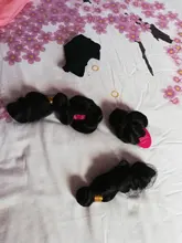 Vallbest-extensiones de cabello humano Remy ondulado mechones de pelo Natural brasileño negro, 1/3/4 unids/lote, 100%