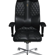 Офисное кресло KULIK SYSTEM BUSINESS Черный Компьютерное кресло Облегчение и комфорт для спины 5 зон контроля позвоночника