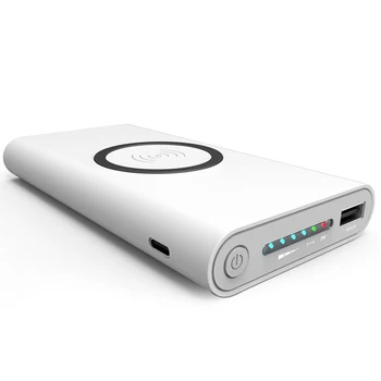 

8000mAh Smart Indicator Light Wireless Fast Charging DIY Power Bank Case For iPhone X XS 11Pro Huawei P30 Mate 30 5G Xiaomi Mi8