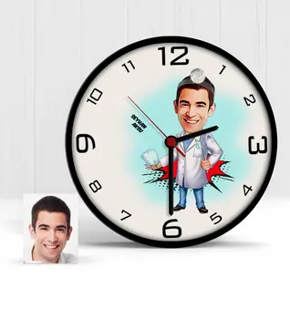 

Personalized Mr Dentist Cartoon Wooden Wall Clock-3