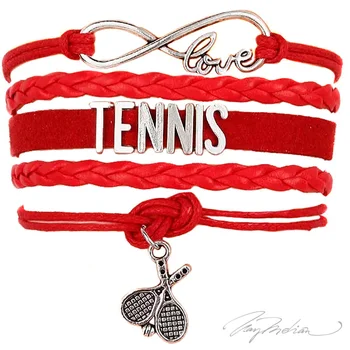 

Rhodium bracelet and Leather TENIS1 in Network Collection Alcala