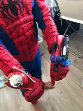 Nuevo Hombre Araña juguetes de plástico Cosplay guante de Spiderman juego de iniciador con la caja Original divertido juguetes para niños Año Nuevo cumpleaños Gi