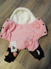 Dog Overalls Clothing Puppy Winter Coat Hoodie Pet-Dog Cotton Thicken Dot for Small Big-Polka-Dot