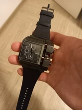 Oulm 3364 reloj de pulsera Casual esfera cuadrada Correa ancha reloj de cuarzo de marca de lujo reloj masculino relojes súper grandes para hombre montre homme