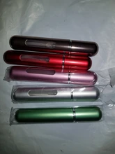 Mini botella recargable con espray, atomizador portátil para viaje, envase vacío para cosmético, perfume, 5 y 8ml