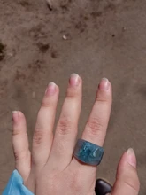 HUANZHI-Conjunto de anillos redondos de resina acrílica para mujer, colorido cuadrado geométrico, con diamantes de imitación, regalo de fiesta, 2021