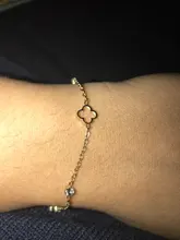 JeeMango de acero inoxidable Flor de cristal CZ colgante de planta pulseras para las mujeres cadena de oro rosa y pulsera de enlace pulsera JB19114