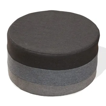 

Rebecca Mobili Footstool Pouffe Rounded Grey Design Modern 25x45x45