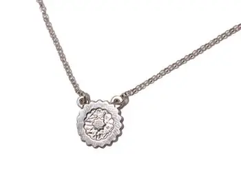 

First Law silver choker with center round iron