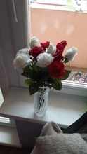 Free Shipping(11pcs/Lot) Fresh Rose Artificial Flowers Real Touch Rose Flowers Home Decorations